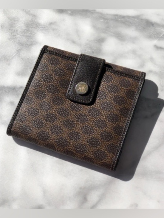 Celine Handbags - Céline - VINTAGE - EUC - Macadam Triomphe Bifold Wallet.